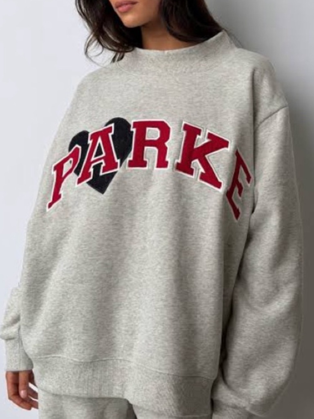 PARKE WOMENS OVERSIZED MOCKNECK SWEATSHIRT VALENTINES DAY 2026 SOLD OUT L/XL